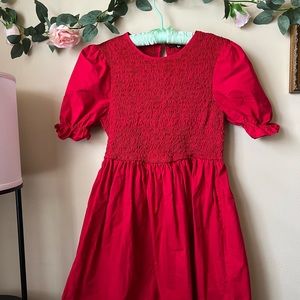 Red Puff Sleeze Missguided Mini Dress